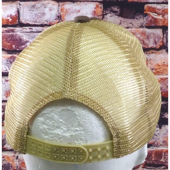 Jägermeister 56 Yard Line Brown & Tan Mesh Trucker Hat Adjustable Snapback - Picture 3 of 7